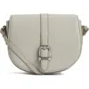 Barbour Laire Leather Saddle Bag In Light Sand