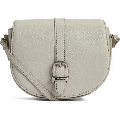 Barbour Laire Leather Saddle Bag In Light Sand
