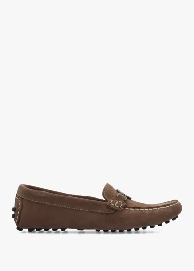Barbour Laire Light Trench Suede Driving Loafers