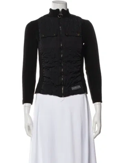Pre-owned Barbour Lambswool Jacket In Black