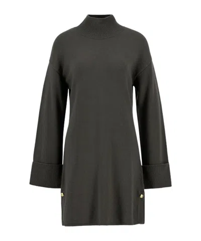 Barbour Lana Knitted Mini Dress In Gray