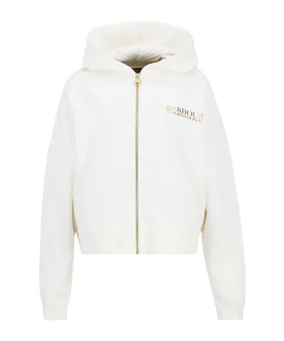 Barbour Lana Zip-up Hoodie In White