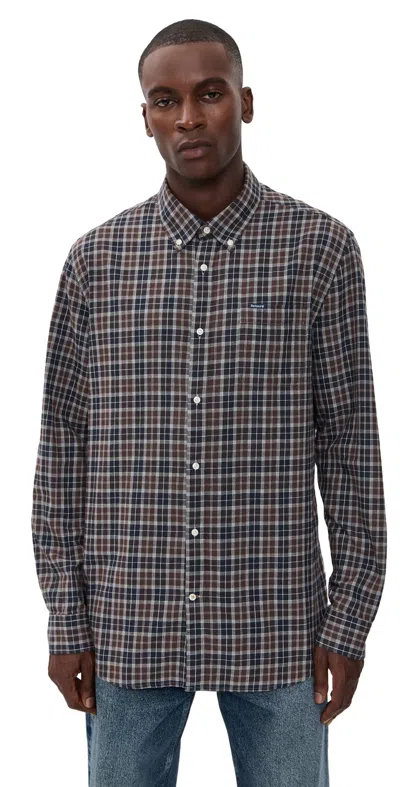 Barbour Lanark Tartan Tailored Shirt Midnight Oak Tartan In Multi
