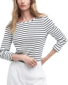 Barbour Langton Womens Long Sleeve Top In Cloud Stripe
