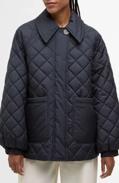 Barbour Laoise Diamond Quilted Jacket In Blue