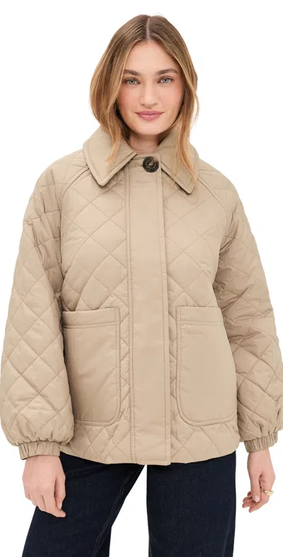 Barbour Laoise Quilted Jacket Honey/ancient Poplar In Neutral