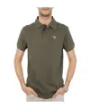 Barbour Lapel Short-sleeved Polo Shirt In Green