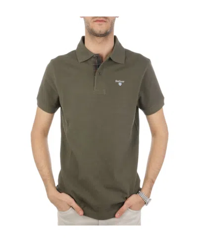 Barbour Lapel Short-sleeved Polo Shirt In Green