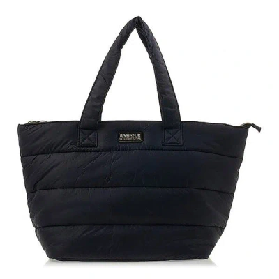 Barbour Large Quilted Handbag In Black