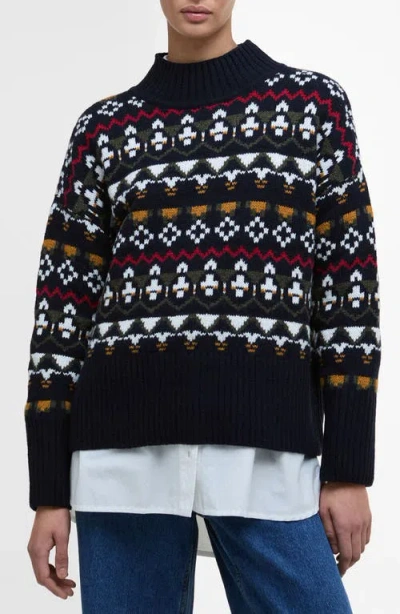 BARBOUR BARBOUR LARISA FAIR ISLE WOOL & COTTON BLEND SWEATER