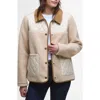 Barbour Laurel High Pile Fleece Quilted Jacket In Brown