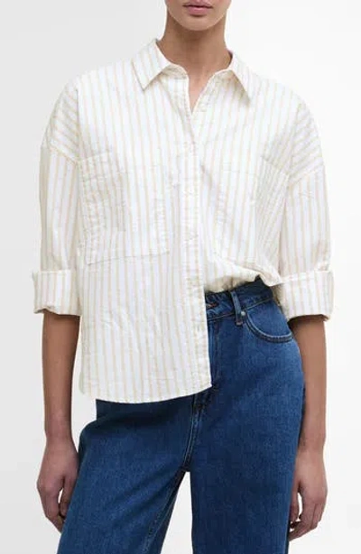 Barbour Lavensdale Cotton Oxford Shirt In White