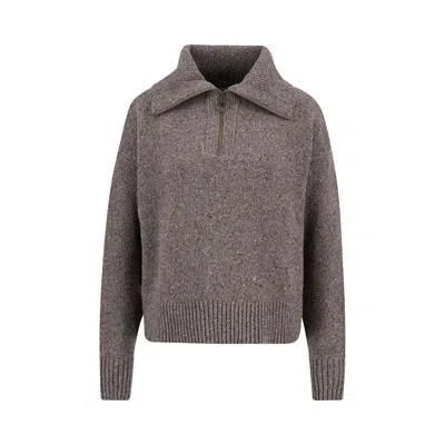 Pre-owned Barbour Lavensdale Half Zip Knitted Jumper 'mink' | Tan | Women's Size 8 In Brown