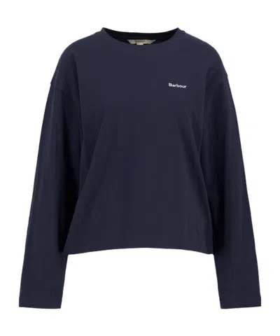 Barbour Lavensdale Long-sleeved T-shirt In Blue