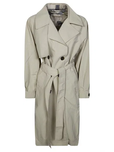 Barbour Layla Showerproof Trench Coat In Sand