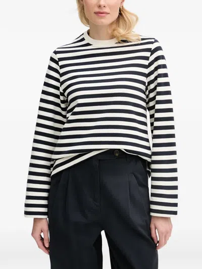 Barbour Layla Striped Sweatshirt In Black