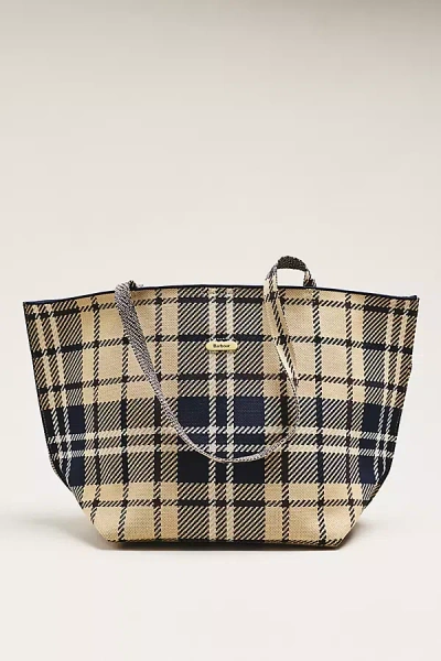 Barbour Layla Tartan Large Tote Bag In Neutral