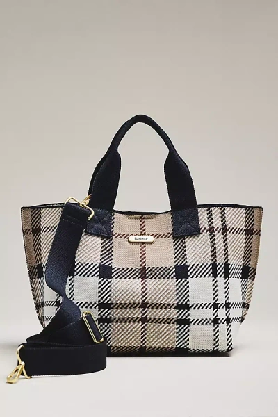 Barbour Layla Tartan Mini Tote Bag In Brown