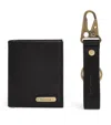 Barbour Leather Brunton Wallet And Cardholder Gift Set In Black