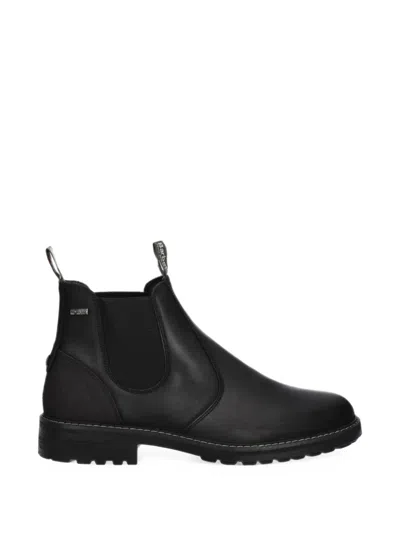 Barbour Leather Chelsea Boots In Black