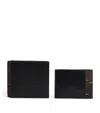 Barbour Leather Embossed Wallet Gift Set In Brown