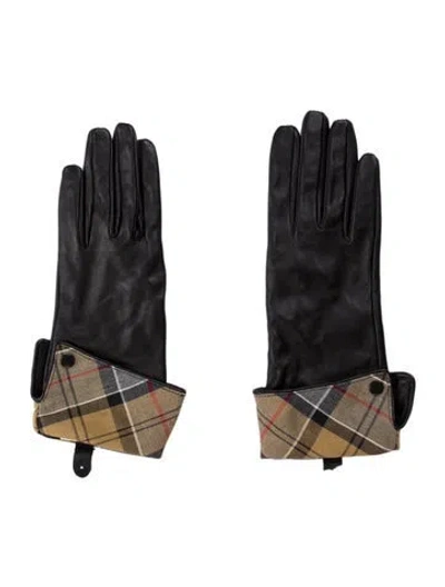Pre-owned Barbour Leather Gloves In Black