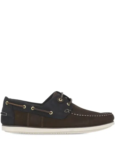 Barbour Leather Lace-up Loafers In Brown