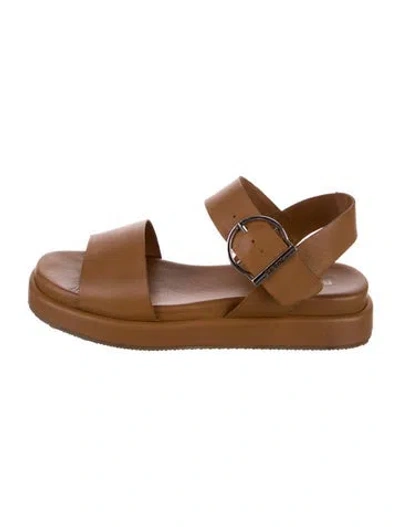 Pre-owned Barbour Leather Sandals In Brown