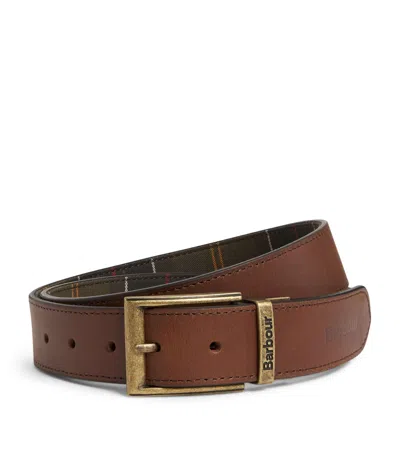 Barbour Leather Tartan Reversible Belt