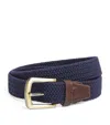 Barbour Mens Navy Brand-debossed Webbing Stretch-woven Belt L In Navy