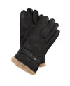 Barbour Leather Utility Gloves In Black