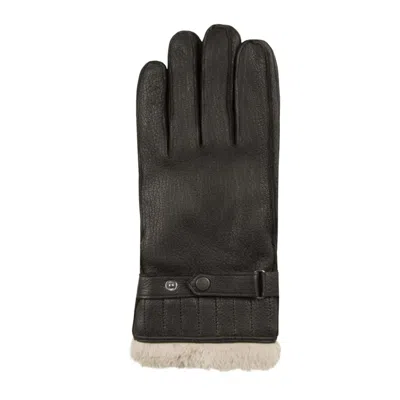 Barbour Leather Utility Gloves In Black