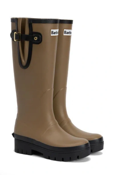 Barbour Leighton Tall Wellington Boot In Brown