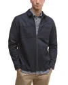 Barbour Lenker Twill Zip Overshirt In Blue