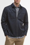 Barbour Lenker Twill Zip Overshirt In Blue
