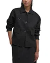 Barbour Leonie Wool Blend Overshirt In Black