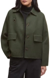 Barbour Leonie Wool Blend Overshirt In Gray