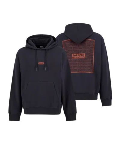 Barbour Lever Graphic Hoodie In Blue