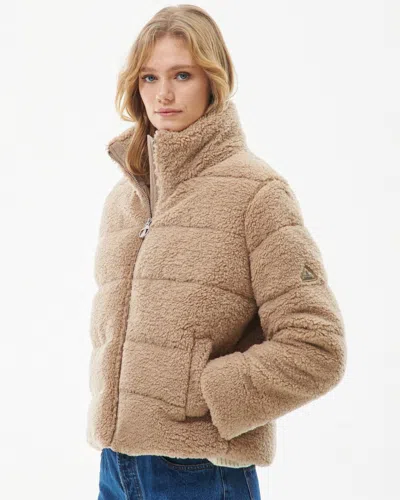 Barbour Lichen Womens Teddy Quilt Jacket In Brown