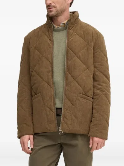 Barbour Liddesdale Corduroy Padded Jacket In Brown