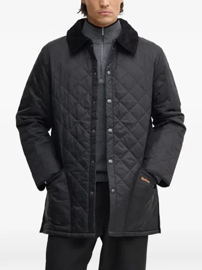 Barbour Liddesdale Diamond-quilt Padded Jacket In Black