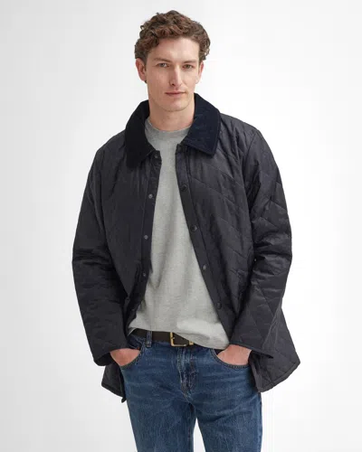 Barbour Liddesdale Mens Quilted Jacket In Blue