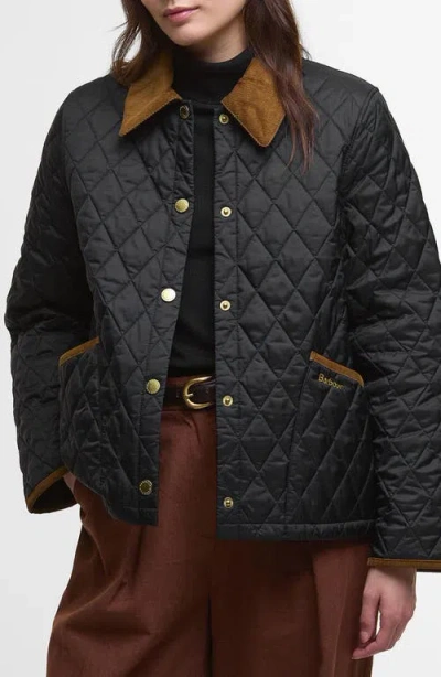 Barbour Liddesdale Quilted Barn Jacket In Black
