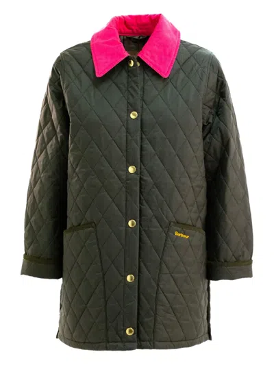 Barbour Liddesdale Quilted Coat In Black