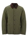 Barbour Liddesdale Quilted Nylon Jacket In Verde Oscuro
