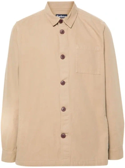Barbour Long-sleeve Cotton Shirt In Brown