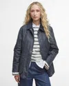Barbour Lightweight Beadnell Womens Wax Jacket In Blue