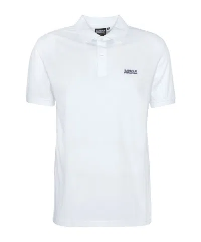 Barbour Short-sleeved Polo Shirt In White