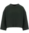 Barbour Lilian Green Crewneck Sweater In Green