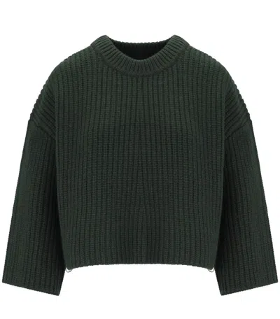 Barbour Lilian Green Crewneck Sweater